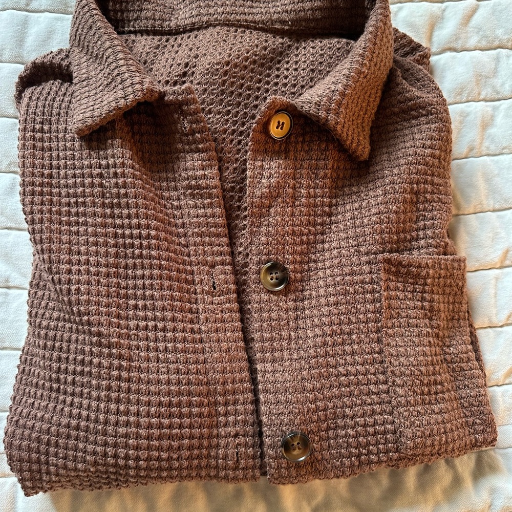 Women's Brown Button Down Shirt